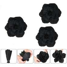 24 Inch (60cm) Large Artificial Paper Flower Decor, Handmade Wall Backdrop Decoration Suitable For Christmas, Mexican Wedding, Graduation, Bridal Shower, Birthday Party, Etc. (Black) - Black - View 10