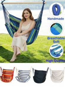 1件装 6色波西米亚风吊绳吊椅,蕾丝吊床椅,可折叠,便携,舒适座椅,室内吊篮秋千椅,室外秋千椅,吊床椅吊绳秋千,耐用,摇椅摇篮卧室休闲椅,适用于户外、家庭、卧室、庭院、室内、花园、阳台、露台、海滩、庭院和草坪 - 彩色 - 查看 2