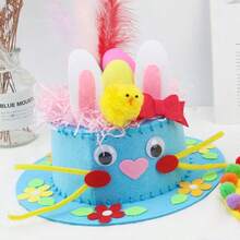 Children's Easter DIY Hat Kit - Holiday Costume Craft Materials - Multicolor - View 8