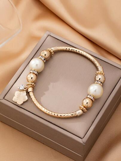 1pc Elegant Fashionable Minimalist Classic Pearl Bracelet, Versatile & Chic