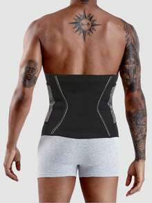 1pc Unisex Adjustable Waist Trimmer Waist Belt Body Shaping Training Waist Belt Fitness Sweat Belt - Grey - View 5