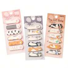 1 Set Of Approx. 180pcs Cute Cartoon Cat Shaped Sticky Notes, Small Memo Pads Suitable For Office, School, Diary - Unique Bookmarks Index Tabs - Multicolor - View 3