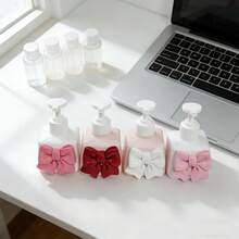 Pink Bow Packaged Bottles - Elegant Bow-Shaped Bottles For Hand Soap, Shower Gel, Shampoo, Lotion, Makeup Remover, Cosmetics, Empty Bottles - Multicolor - View 4
