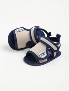 婴儿男女童夏季沙滩凉鞋防滑软橡胶鞋底幼儿户外闭趾学步鞋 - 米色 - 查看 2