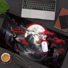 1 件红色风景图案鼠标垫,橡胶底座,加长桌面垫,适用于笔记本电脑、游戏和办公用品。是送给游戏玩家的理想情人节礼物。办公桌配件、桌面装饰、办公用品、办公装饰 - 鼠標墊 - 查看 5