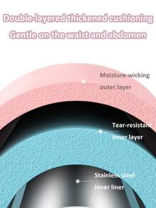 6段可拆卸软泡沫填充不锈钢可调节重量健身圈，便携式成人男女通用有氧核心训练塑形腰部舞蹈普拉提瑜伽体操家用健身器材减肥产品 - 彩色 - 查看 4