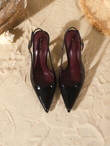 On feet& in love Giày cao gót mũi nhọn thanh lịch, thời trang dành cho nữ, thích hợp để phối cùng váy. - màu đen - Xem 6