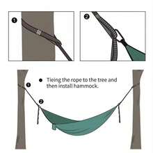 2m Outdoor Hiking Hammock Rope, Wear-Resistant High Strength Tree Hanging Swing Fixed Strap Hammock Accessories - Multicolor - View 6