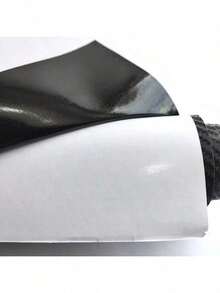 1pc Black Carbon Fiber Vinyl Film - PVC Material, Super Glossy Texture, Bubble Release Design, For Styling - Durable Thin Film Sheet - One Size - View 8