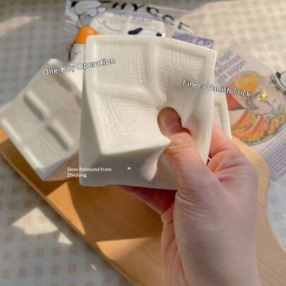 1pc Super Soft & Moist Tofu Squishy Stress Relief Squeeze Toy - Moist Slow Rebound Squeeze - Stress Relief Toy - Pressure Relief Toy - Squeeze Toy - New TPR Squeeze Toy - Stitch Toys Travel Toys Classroom Fidget Toys Mini Stuff Bath Toys Christmas Stationery Stress Ball Birthday Gift - Perfect Gift - Gift (No Watermark On Real Item) (Accessories Random/Accessory Color & Style Random) (Pearl Chain And Stitching Color Random, Not Fixed Colors, Not Just The Colors Shown)