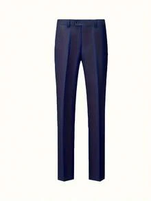 Men's Stylish And Elegant 3-Piece Suit, Jacket + Vest + Pants, Business Dress, Suitable For Weddings, Parties And Formal Occasions - 藏蓝色 - 查看 5
