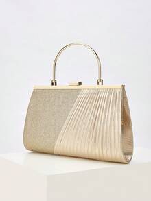 Sequins, Fashionable, Elegant, Simple, Personalized, Versatile, Classic Handbag,For Date, Daily, Afternoon Tea, Party, Prom, Club, Date, Birthday, Evening, Date Nigh, Banquet - Champagne - View 3