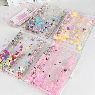 مجموعة دفتر شفاف ملون بحجم A6، تصميم مزدوج بأزرار، مجموعة دفاتر فضفاضة، منظم صور، صفحات إدراج ألبوم، دفتر ملصقات قابل للاستبدال، لوحة ملصقات، يمكن استخدامها كمجموعة دفاتر فضفاضة DIY، دفتر ملصقات، دفتر ملصقات شفافة ثلاثية الأبعاد، يومية، طابع، كتاب تخزين فن الأظافر، دفتر، مخطط، منظم بطاقات، غلاف كتاب، حامل بطاقات تداول، منظم صور، ألبوم، مخطط ميزانية، يومية، لوازم مكتبية، لوازم العودة إلى المدرسة.