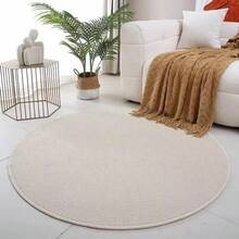 1pc Handwoven Round Jute Style PP & TPR Material Rug, Soft & Durable, Easy To Clean, Absorbent, Suitable For Entryway, Bedroom And Indoor Spaces - Brown - View 11