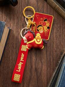 1pc Solar System Planet Keyring Moon Mercury Mars Double-Side Glass Ball Fashion Galaxy Nebula Keychain Pendant For Back To School - Multicolor - View 1