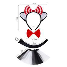 Bộ trang phục hoạt hình 4 món gồm băng đô, nơ, đuôi và váy múa ba lê, phụ kiện trang phục động vật biểu diễn, có các kiểu dáng như thỏ, khỉ, báo, bê, mèo, voi, chuột, sư tử, hươu cao cổ và nhiều kiểu khác. - Nhiều màu - Xem 20