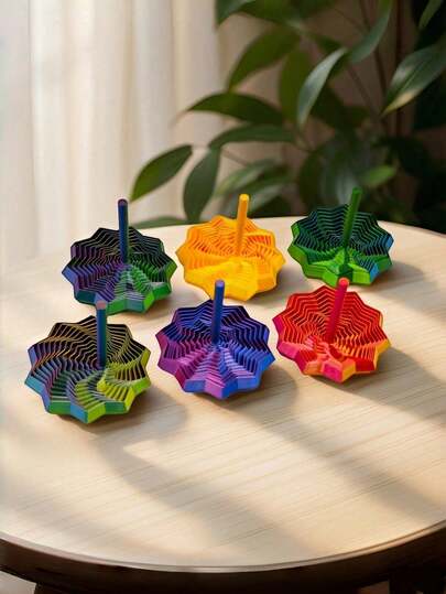 1pc Handmade 3D Printed Star Shaped Fidget Decorations - Relaxing Desktop Decorations For Home And Office Decoration, Multiple Colors Available,Fidget Toys,3d Printed,Fidget