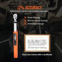 Digital Torque Wrench  3.7-37ft.Lb 5-50n.M 3 8  Drive Electronic Torque Wrench  Torque Wrench Kit Torque Range Accurate To ±2%   3-Mode Adjustable Torque Wrench Set With LED Buzzer Calibration - trái cam - Xem 2