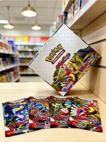 Pokemon Scarlet & Violet TCG Booster Packs 5/10 Packs Rare Holo Foil Ex & V Battle Cards Collectible Anime Periphery – Ideal For Kids' Stationery, Party Supplies, Holiday Gifts & TCG Enthusiasts Looking To Expand Their Collection - Multicolor - View 1