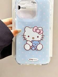 Sanrio Kitty Cat Compatible With IPhone 17/16 Pro Phone Case, Anti-Fall, Cute Girl Style Compatible With IPhone 15 Plus, Cartoon Creative Full Coverage Shock-Proof Phone Protective Case - Multicolor - View 3