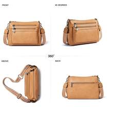 Bluome Shoulder Bag For Women – Handbag For Women Medium Size Vegan Leather Crossbody Bag Adjustable Shoulder Strap Tote Bag - 駝色 - 查看 7
