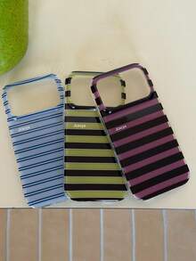 Luxury Striped Soft Phone Case Compatible With IPhone 17 Pro Max, 17 Pro, 12, 16, 15, 14, 13 Pro Max, 16, 15, 14 Plus, 11, 17, 13, Fashionable Anti-Drop Back Cover, Valentine's Day Gift - Blue - View 6