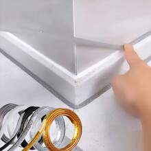 6m PVC Tile Seam Self-Adhesive Sticker, Waterproof & Mildew-Proof For Bathroom, Ceiling Edge Trim - Multicolor - View 2