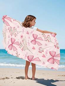 Personalized Children's Beach Towel, Perfect Summer Birthday Gift, Suitable For Various Summer Occasions. Customizable Beach Towel And Accessories, Applicable For Beach, Swimming Pool, Travel, Camping, Yoga And More. - Multicolor - View 6