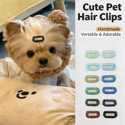 3pcs 5pcs 10pcs 15pcs Color Random Pet Hair Clip BB ((3.2cm)Suitable For Dogs And Cats, Yorkshire Small Hair Clip Kamalzis Nose Bridge Hair Clip Mini Clip