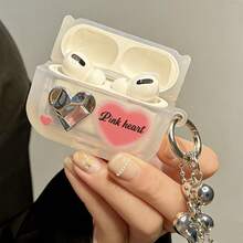 Heart-Shaped Anti-Fall Protective Case Suitable Compatible With Apple Bluetooth Earphones, Scratch-Resistant And Shock-Proof Case Compatible With Apple Bluetooth Wave Earphone Case - Clear - View 5