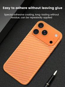 Bộ 4 miếng dán màn hình mềm mờ vân sợi carbon tương thích với iPhone 17 Pro Max/17 Pro/17 Air/17, miếng dán bảo vệ bán trong suốt, không bị cong mép, dễ dán + 4 miếng dán bảo vệ ống kính camera siêu mỏng bằng sợi thủy tinh, thiết kế khoét lỗ cho camera, bảo vệ màn hình điện thoại, thích hợp sử dụng hàng ngày, văn phòng, nhà. Chống nước, chống sốc, chống rơi, chống trầy xước. - Trong sáng - Xem 7