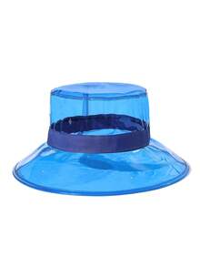 1顶女士纯色透明渔夫帽，防紫外线户外徒步帽，可调节，时尚日常旅行帽 - 漁夫帽 - 查看 9