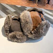 Unisex Winter Cap, Russian Ear Cap, Warm Ski Cap, Unisex Faux Fur, Unisex Pilot Cap - 灰色 - 查看 5