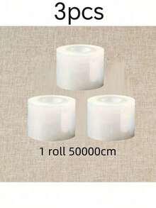 3 Rolls Stretch Film, No Heat Shrink Wrap Film, Easy To Use Bottle Sealing Film, Suitable For Bottles And Jars - Transparent - View 12