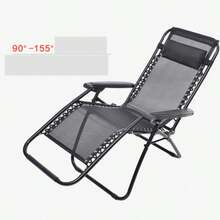 Random Color Foldable Recliner / 90°-155° Adjustable Nap Chair / Outdoor Patio Leisure Backrest Chair - Random - View 6