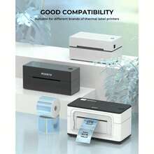 Laser Holographic Thermal-Sensitive Label Stickers, 50*50mm Printable Holographic Thermal Labels, Self-Adhesive Thermal-Sensitive Label Stickers, Suitable For Signage, Office Use, And Logo Labelling. - Multicolor - View 6