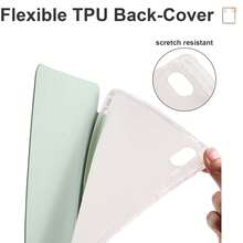 透明笔槽三折平板电脑保护套，时尚之选，适用于华为MatePad 10.4英寸/V6 10.4英寸、MatePad SE 10.4英寸、MatePad Pro 10.8英寸、MatePad Pro 11英寸、MatePad 11英寸/SE 11英寸、MatePad 11.5英寸/Air 11.5英寸/11.5英寸S、MatePad Air 12英寸、MatePad Pro 12.2英寸、华为畅享2 10.1英寸/T10s平板电脑 - 薄荷綠 - 查看 6