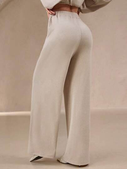 Quần dài ống đứng chất liệu vải dệt kim co giãn tốt dành cho nữ, thích hợp cho mùa xuân.