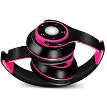 Los mejores auriculares coloridos, auriculares inalámbricos 5,3, reproductor Mp3 incorporado, auriculares deportivos plegables, sonido estéreo para teléfonoóvil GNUI - Rosa - Ver 2