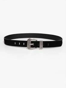 1pc Holiday Casual Skeleton & Leaf Pattern Metal Buckle Women's Belt, Suitable For Daily Commute, Festival Party, Versatile With Jeans - Multicolor - View 7