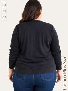 Plus Size Coats - Negro - Ver 5