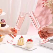 Reusable Transparent Champagne Glasses, Suitable For Weddings, Parties, Birthdays, Christmas Gatherings - Multicolor - View 5