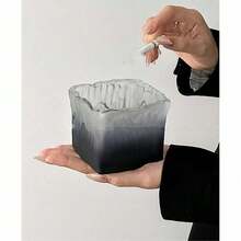 Glass Ashtray, Portable Decorative Modern Ashtray, Suitable For Home, Office, Indoor And Outdoor Patios, For Home Use, Bedroom, Hotel, Office, Glacier Glass Ashtray. - Multicolor - View 11