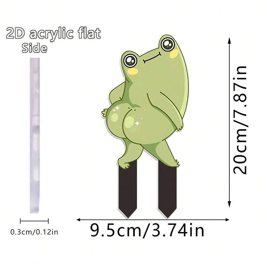 2D Acrylic Garden Stakes, Cute Animal & Christmas Outdoor Decor, Waterproof Yard Art, Weatherproof Lawn Signs, Patio & Pathway Ornaments - A - View 1