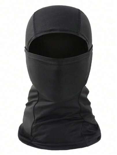 1个男女通用滑雪面罩全脸罩，冬季防风防晒面罩，适合户外骑行，保暖拉法帽