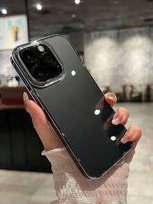 VOUVI Silicone Suction Cup Holder Ultra Transparent Protective Case Compatible With Iphone 17 14 12 11 13 15 16 Pro Max 16 15 14 Plus 16 E 17 Air Business Minimalist Luxurious Shockproof Clear Cover Phone Accessories - Transparent Shell + Black - View 6