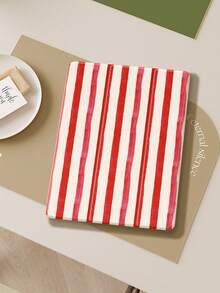 Red Stripes Protective Case Compatible With IPad Air 4/5 10.9 Inch, IPad 7/8/9th 10.2 Inch, IPad 10th Generation,With Built-In Pencil Slot,Supports Automatic Sleep/Wake Lid,Compatible With Samsung Tab S6 10.4 Inch, Tab A9 11 Inch, Kindle Paperwhite 12th Gen 2024,Ins Glitter Style Case, Valentine's Day, New Year Gift - Multicolor - View 2