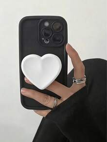 1pc Heart-Shaped Silicone Slouchy Phone Holder, Suitable For Any Smartphone, Adhesive Cushion Stand, Cute Gift Compatible With IPhone, Android, Birthday, Family & Friends - Multicolor - View 16