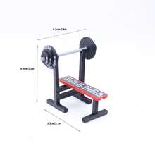 1/12 Scale Fitness Equipment Mini Model, Dollhouse Scene Decor, Treadmill, Weight Set, Miniature Gym, Fitness Equipment Weightlifting Bench Press Barbell Model, Dollhouse Decoration, Photography Props - Multicolor - View 8