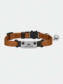 Ayotu Personalized Paw Print Cat Collar - Features A Built-In Stainless Steel Nameplate, Adjustable And Detachable Safety Buckle, Suitable For Small, Medium And Large Cats And Dogs - Multicolor - View 12